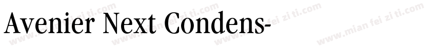 Avenier Next Condens字体转换